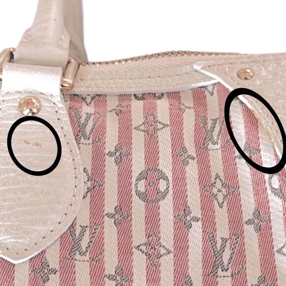 Louis Vuitton Monogram Mini Lin Croisette Marina PM Handbag 2 Way Rouge Pink - Picture 10 of 16